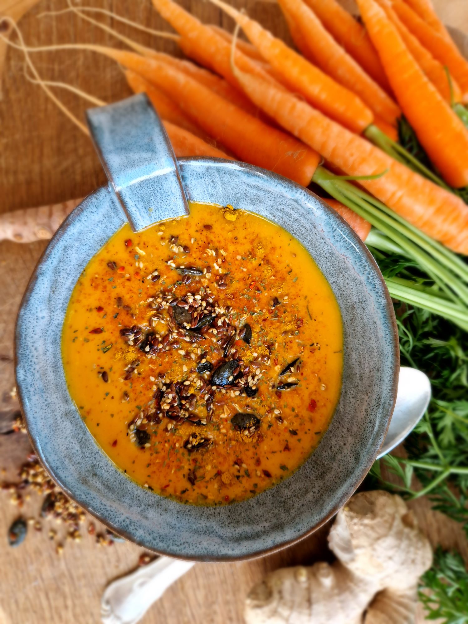 Wärmende Möhrensuppe mit Ingwer